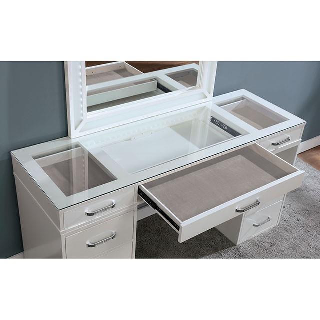 Furniture of America Vickie FOA-DK5684WH-PK Vanity Set IMAGE 2