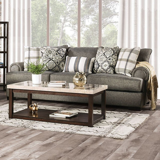 Furniture of America Debora Stationary Fabric Sofa SM1297-SF IMAGE 1