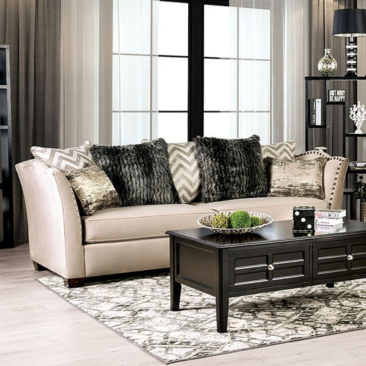 Furniture of America Hampden Stationary Fabric Sofa SM2273-SF IMAGE 1