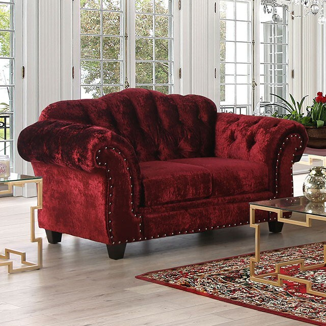 Furniture of America Gelligaer Stationary Fabric Loveseat SM5214-LV IMAGE 1