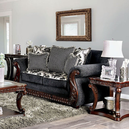 Furniture of America Whitland Stationary Fabric Loveseat SM6218-LV IMAGE 1
