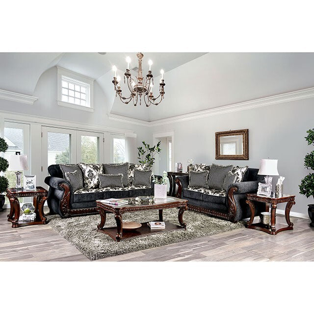 Furniture of America Whitland Stationary Fabric Loveseat SM6218-LV IMAGE 2