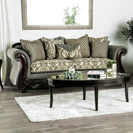 Furniture of America Justina Stationary Fabric Sofa SM6422-SF IMAGE 1