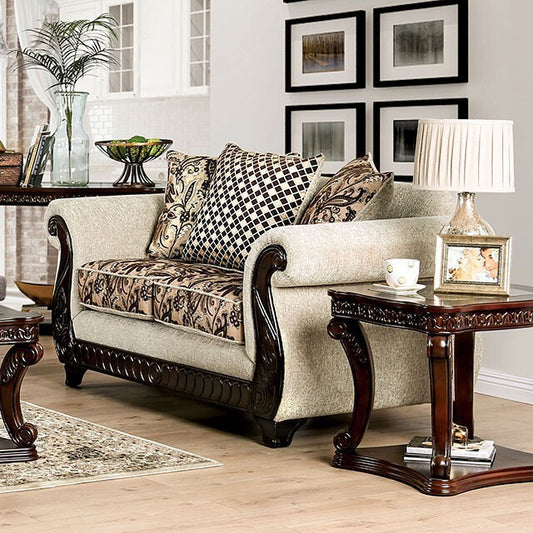 Furniture of America Caldiran Stationary Fabric Loveseat SM6426-LV IMAGE 1