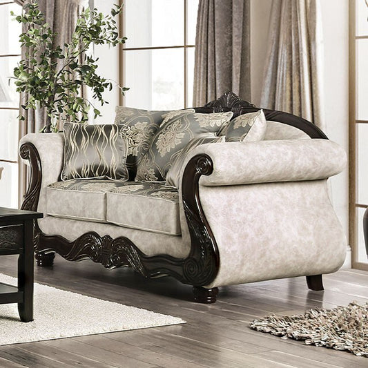 Furniture of America Clarice Stationary Fabric Loveseat SM6434-LV IMAGE 1