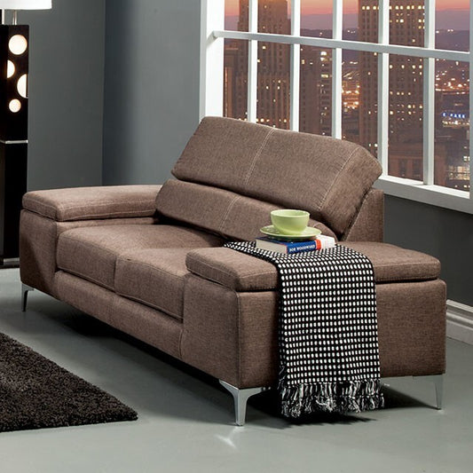 Furniture of America Rhodes Stationary Fabric Loveseat SM6605BR-LV IMAGE 1