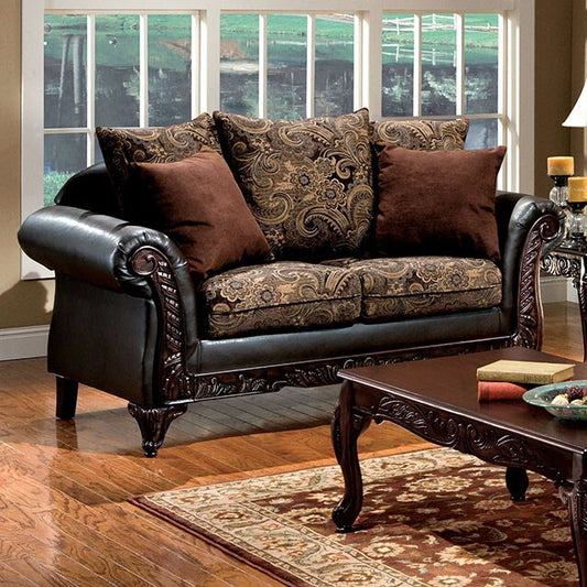 Furniture of America Rotherham Stationary Loveseat SM7630N-LV IMAGE 1