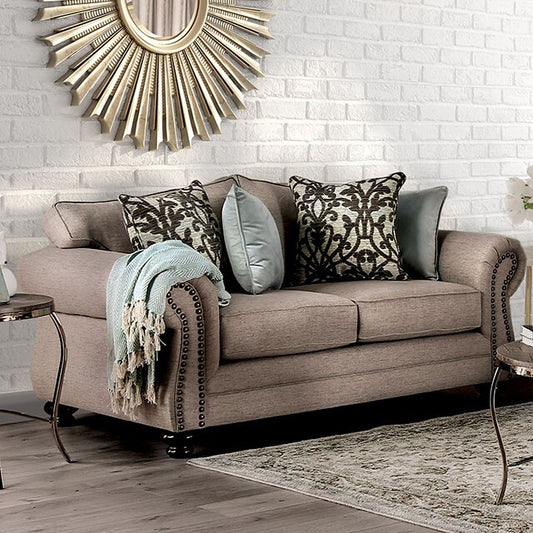 Furniture of America Jarauld Stationary Fabric Loveseat SM8006-LV IMAGE 1