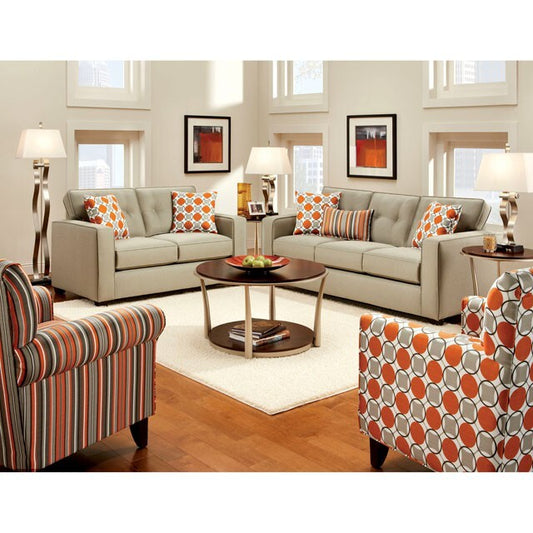 Furniture of America Valerio Stationary Fabric Loveseat SM8561-LV IMAGE 1