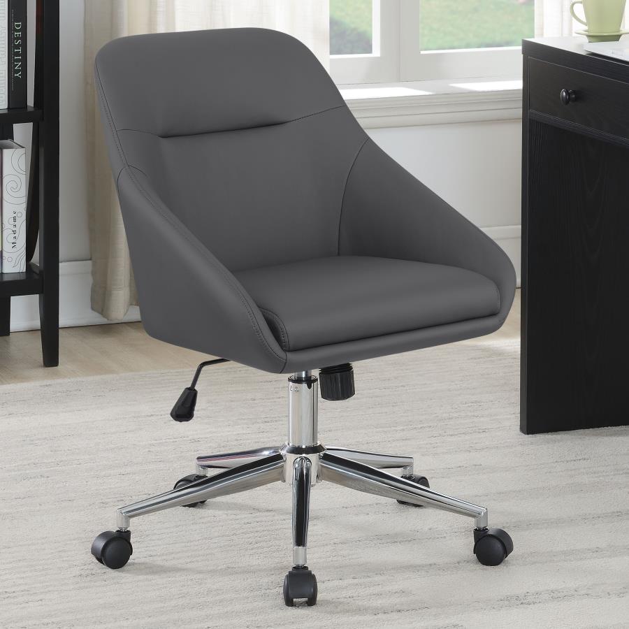 Coaster Furniture Jackman 801422 Upholstered Adjustable Home Office Desk Chair - Grey IMAGE 5