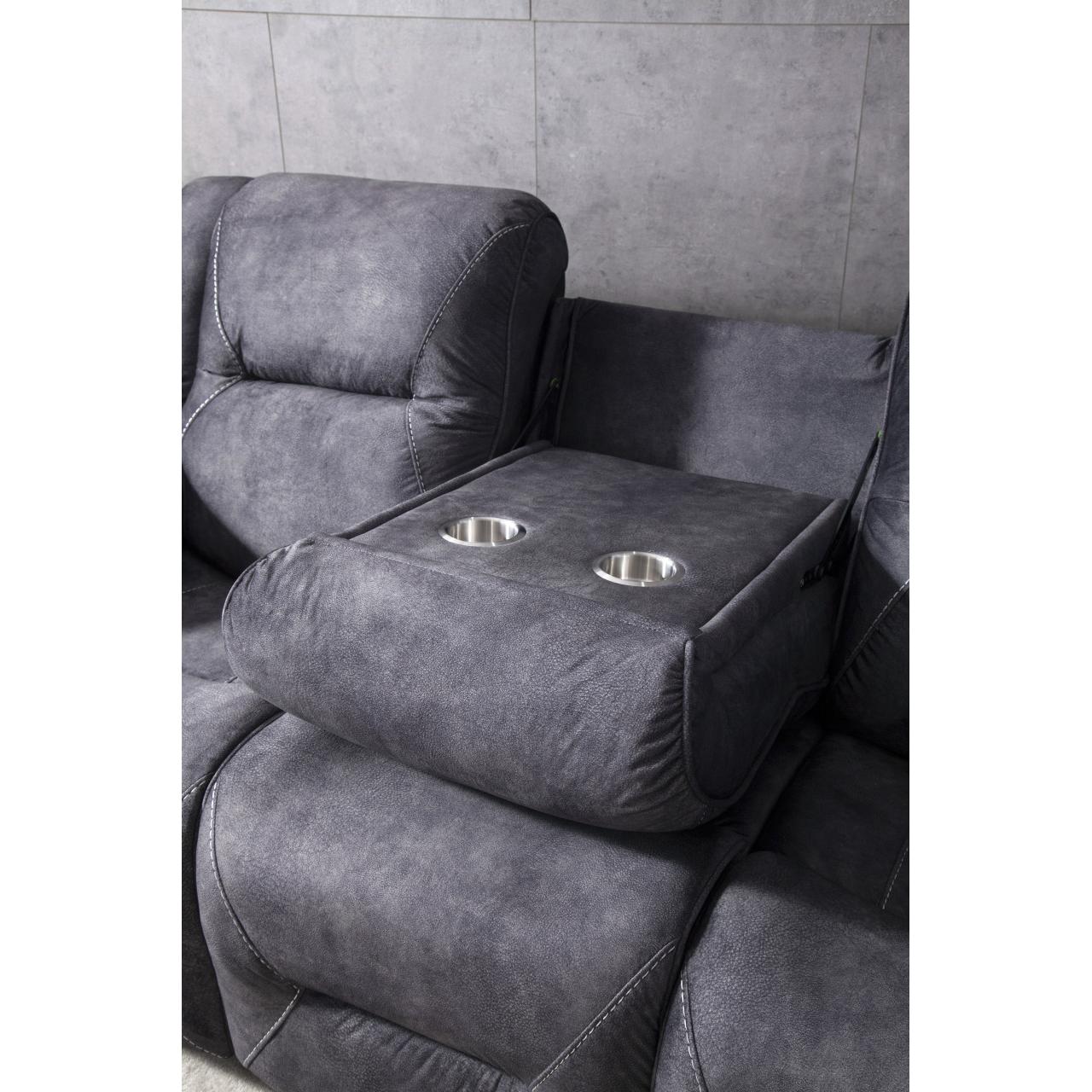 Generation Trade Belmont 684040 Sofa - Dark Grey Fabric IMAGE 2