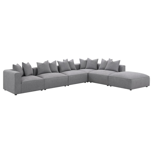 Coaster Furniture Jennifer 551594-SET 6 pc Tight Seat Modular Sectional - Grey IMAGE 1