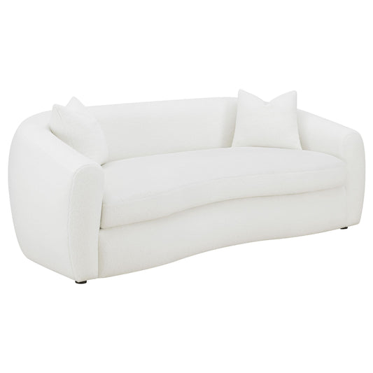 Coaster Furniture Isabella 509871 Faux Sheepskin Upholstered Sofa - Natural IMAGE 1