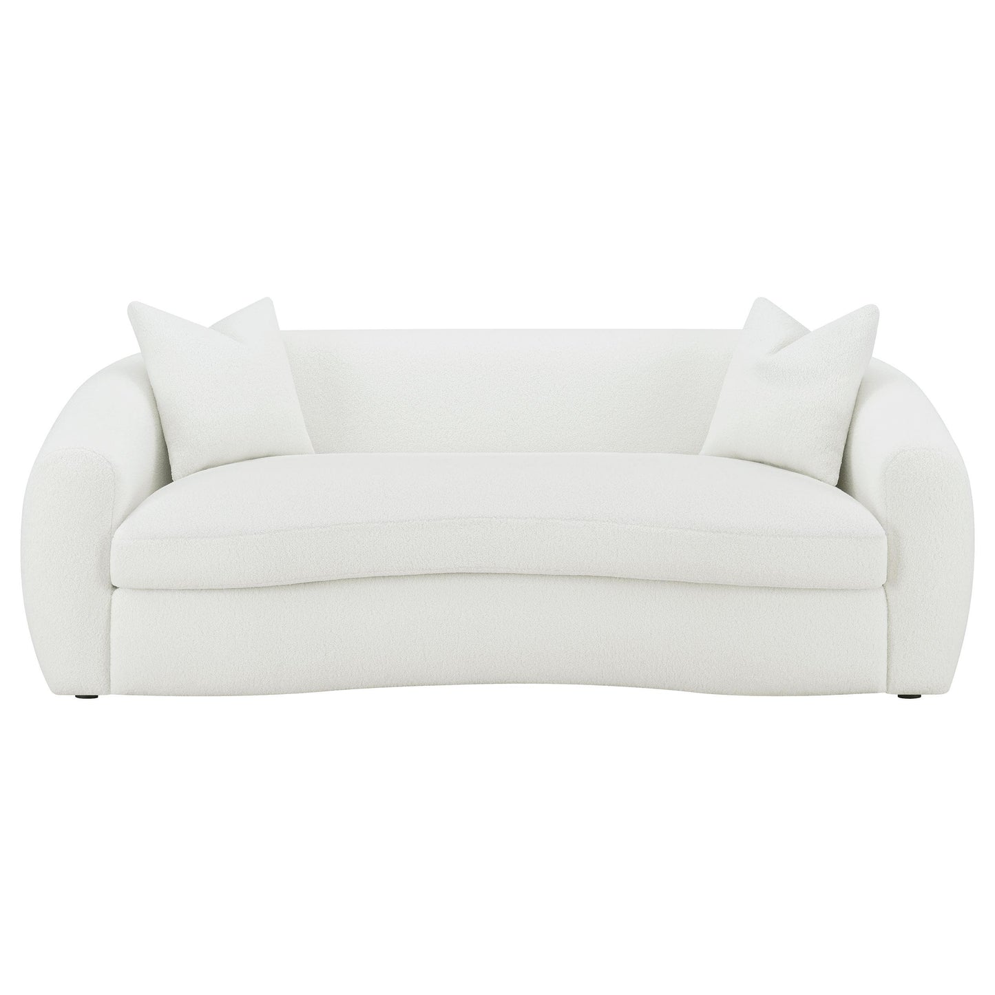 Coaster Furniture Isabella 509871 Faux Sheepskin Upholstered Sofa - Natural IMAGE 2