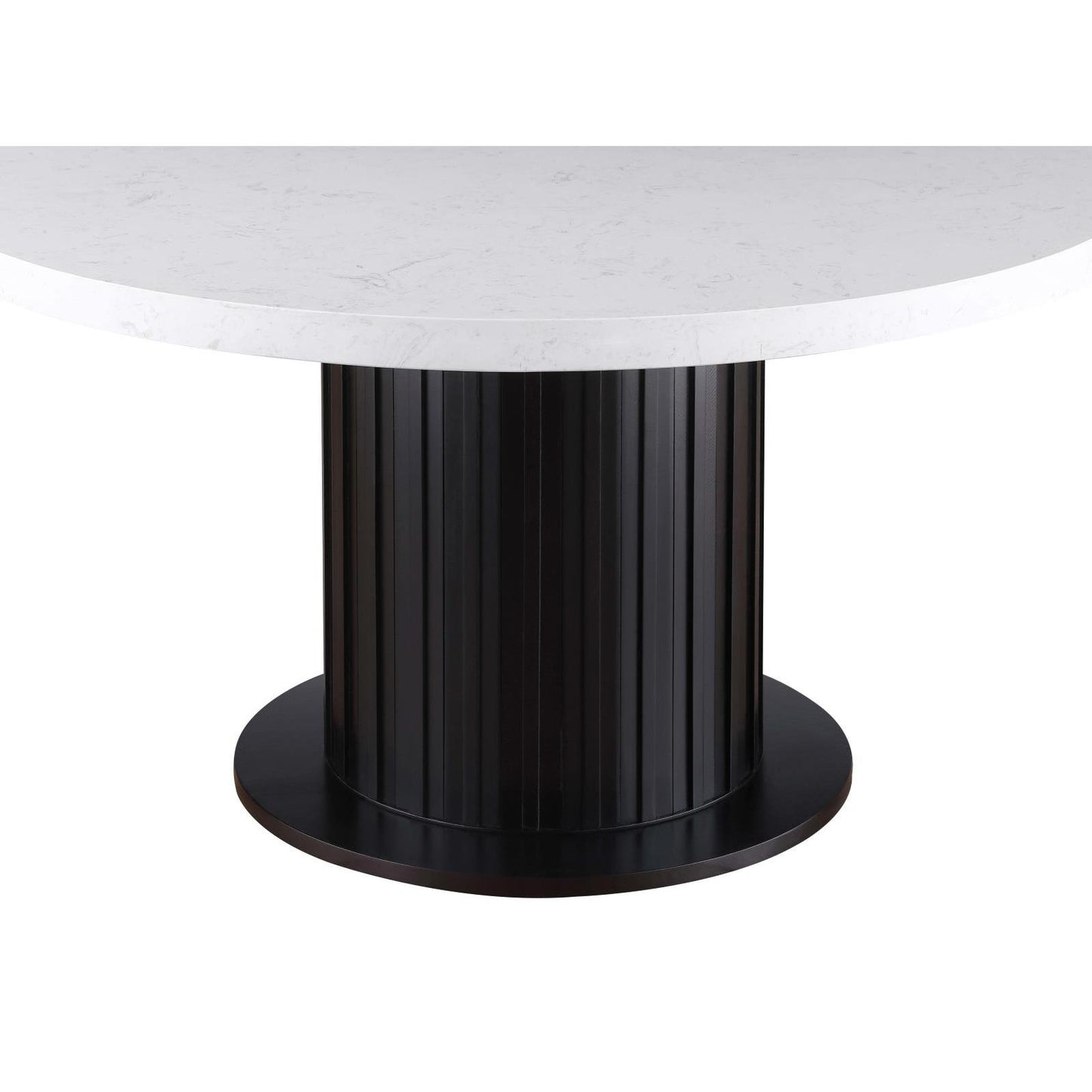 Coaster Furniture Sherry 115490 Round 54-inch Marble Top Dining Table - Rustic Espresso IMAGE 4
