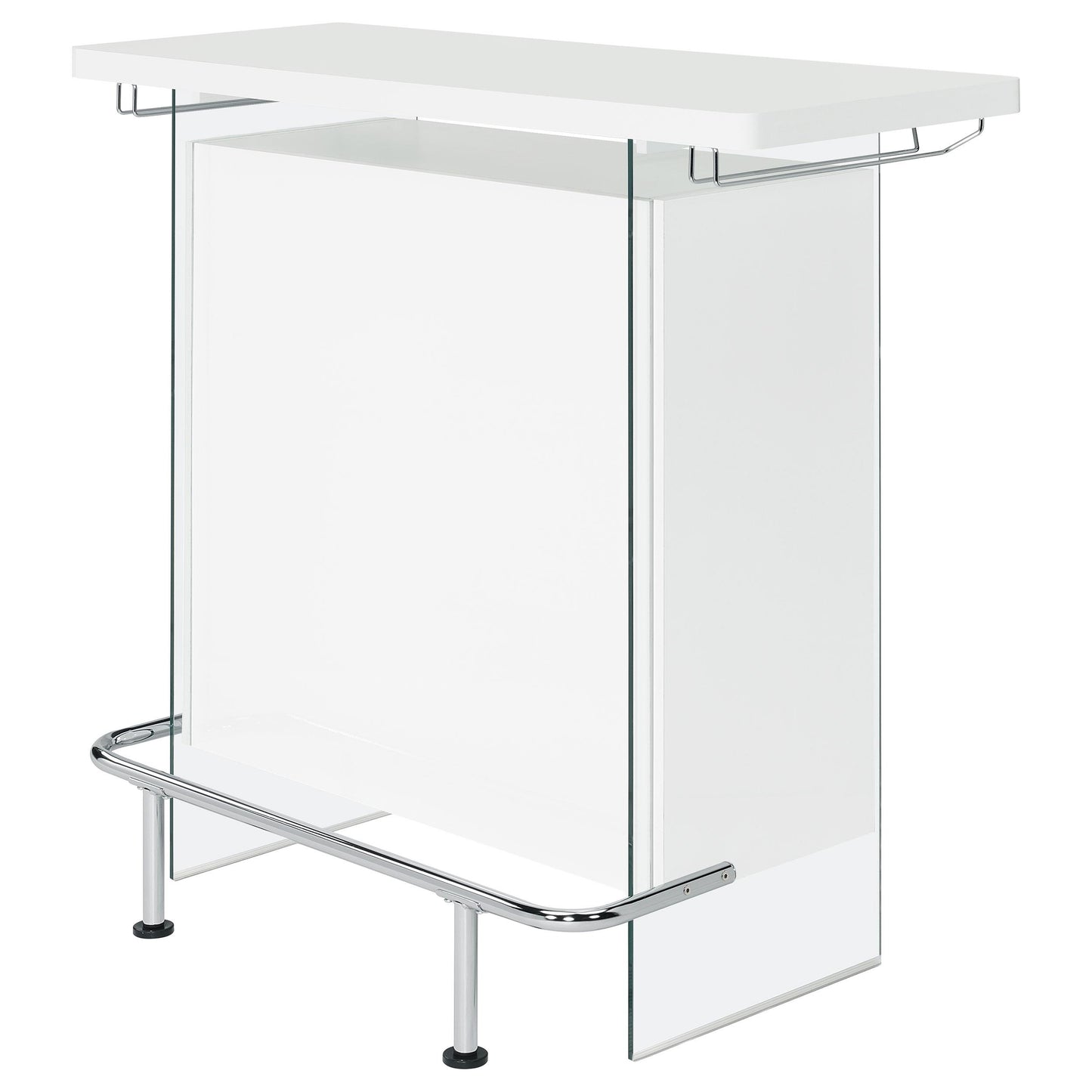 Coaster Furniture Acosta 182632 Freestanding Home Bar Wine Cabinet - White High Gloss IMAGE 3