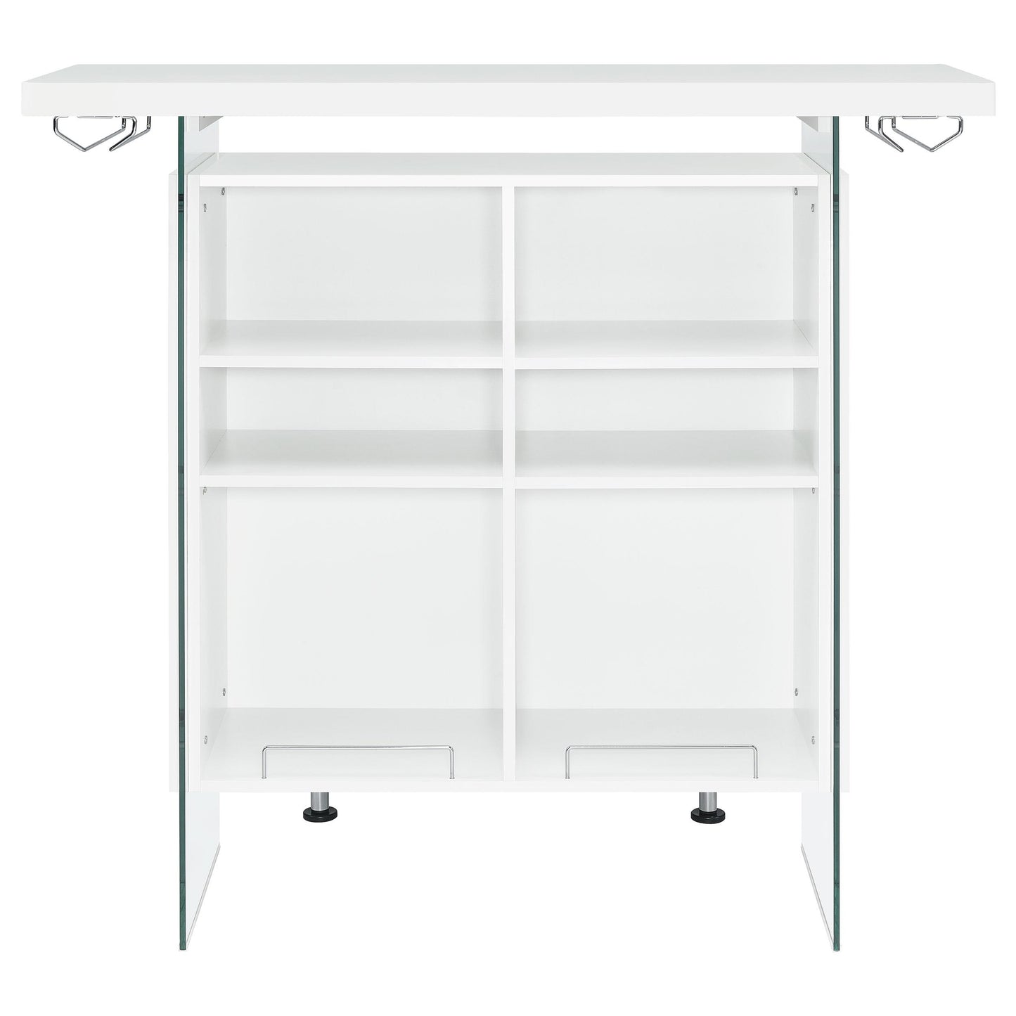 Coaster Furniture Acosta 182632 Freestanding Home Bar Wine Cabinet - White High Gloss IMAGE 6