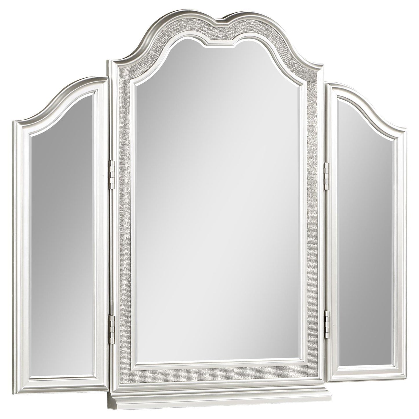 Coaster Furniture Evangeline 223398 Tri-Fold Vanity Mirror - Silver Oak IMAGE 1