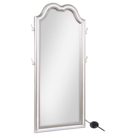 Coaster Furniture Evangeline 223400 Full Length LED Light Floor Mirror - Silver Oak IMAGE 1