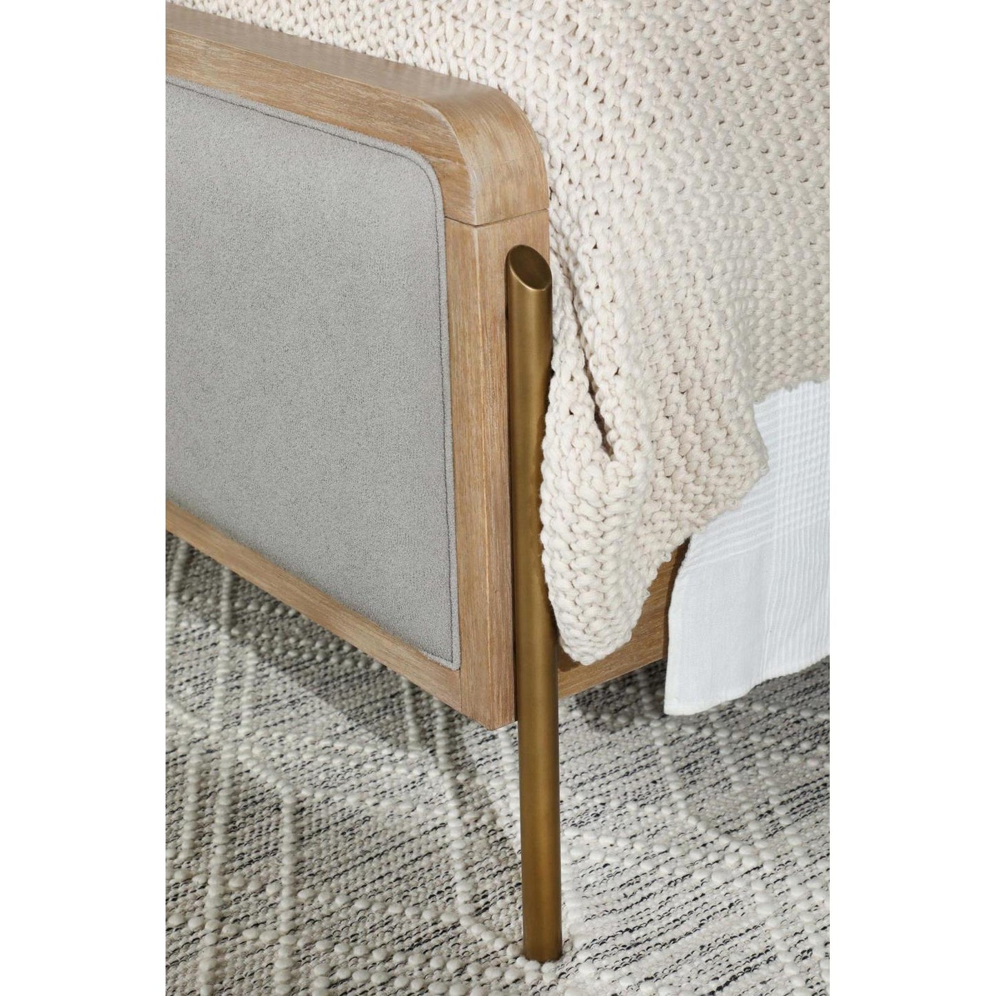 Coaster Furniture Arini 224301Q Upholstered Queen Panel Bed - Sand Wash and Grey IMAGE 15