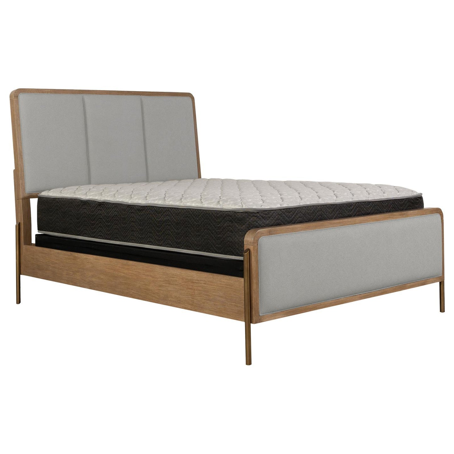 Coaster Furniture Arini 224301Q Upholstered Queen Panel Bed - Sand Wash and Grey IMAGE 3