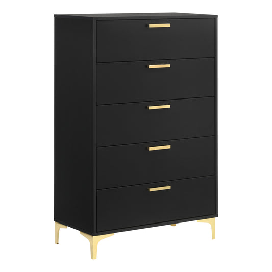 Coaster Furniture Kendall 224455 5-Drawer Bedroom Chest - Black IMAGE 1