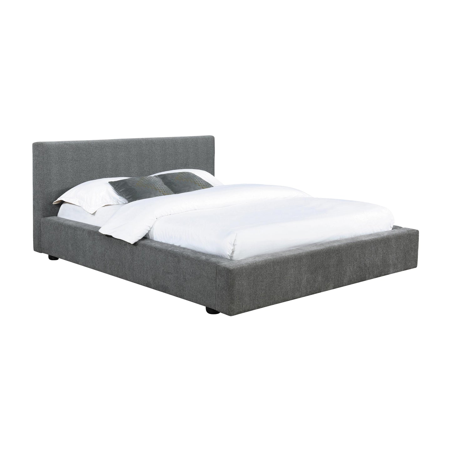 Coaster Furniture Gregory 316020Q Upholstered Queen Panel Bed - Graphite IMAGE 1