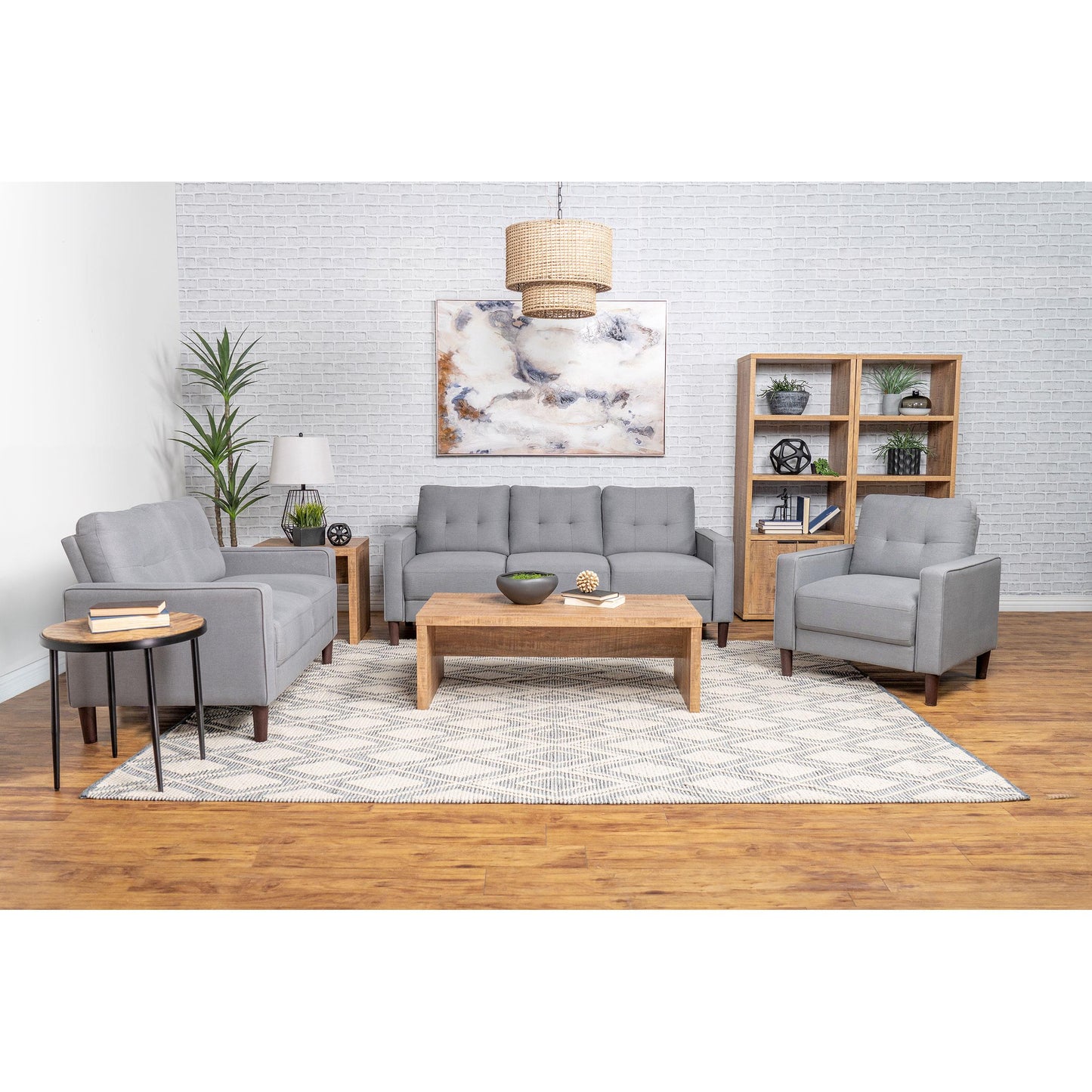 Coaster Furniture Bowen 506781 Upholstered Track Arm Tufted Sofa - Grey IMAGE 9
