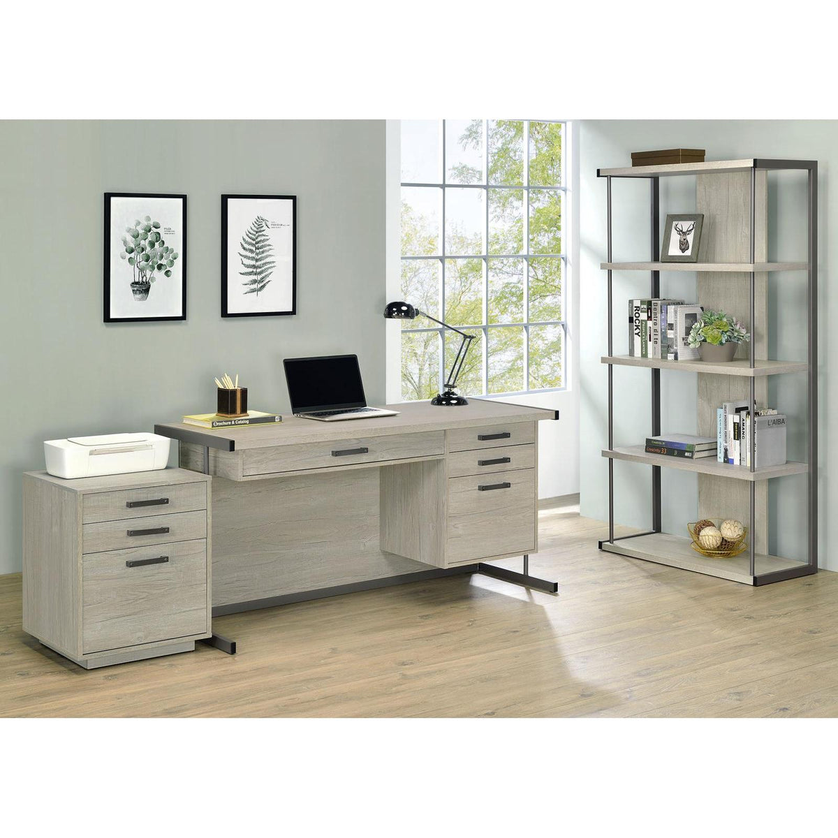 Coaster Furniture Loomis 805882 3-Drawer Home Office File Cabinet - Whitewashed Grey IMAGE 13