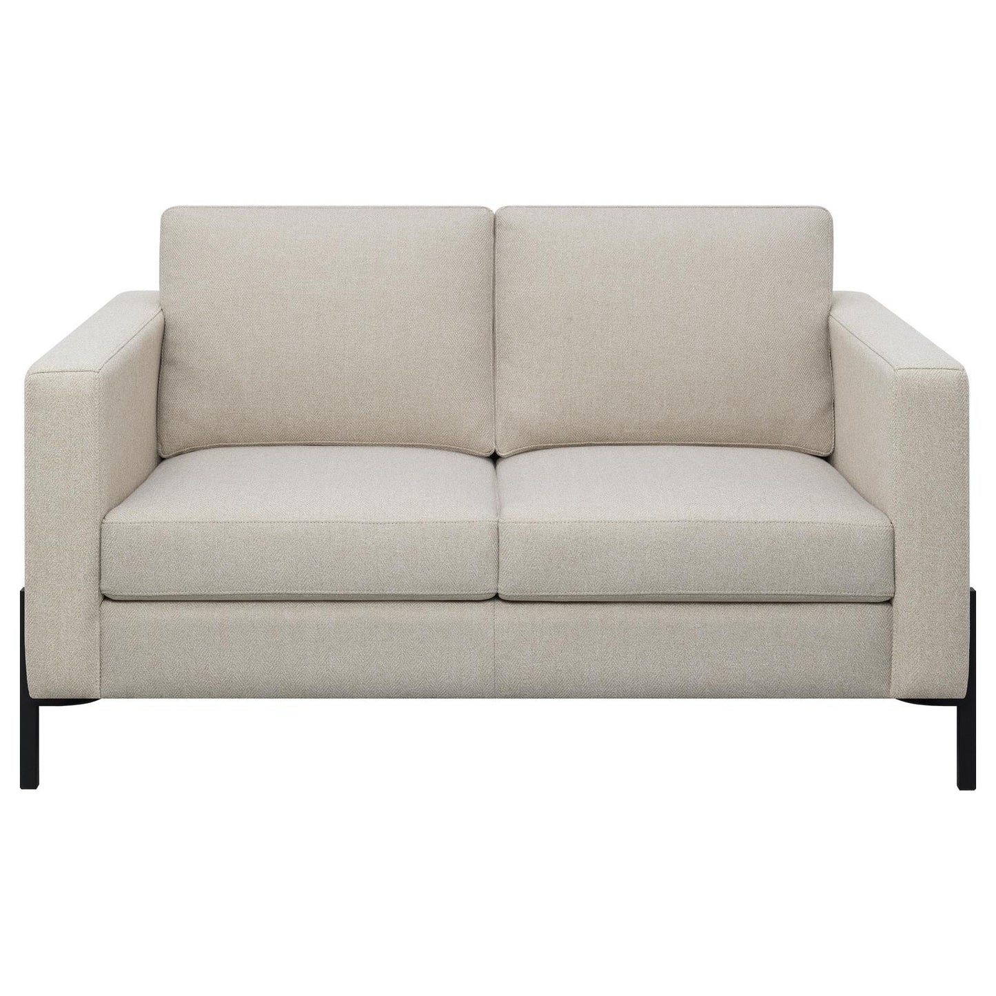 Coaster Furniture Tilly 509902 Upholstered Track Arm Loveseat - Oatmeal IMAGE 3