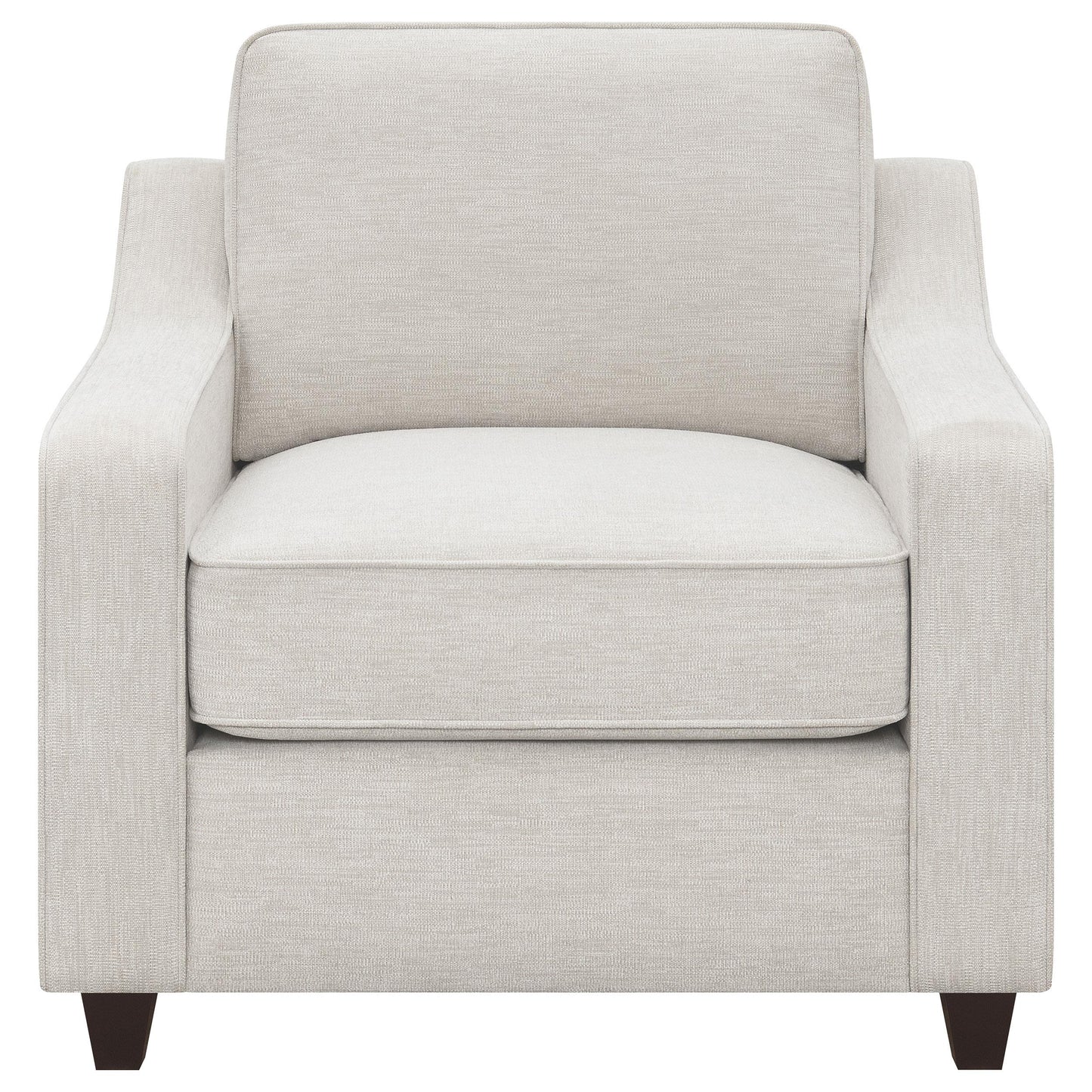 Coaster Furniture Christine 552063 Upholstered Sloped Arm Accent Chair - Beige IMAGE 2