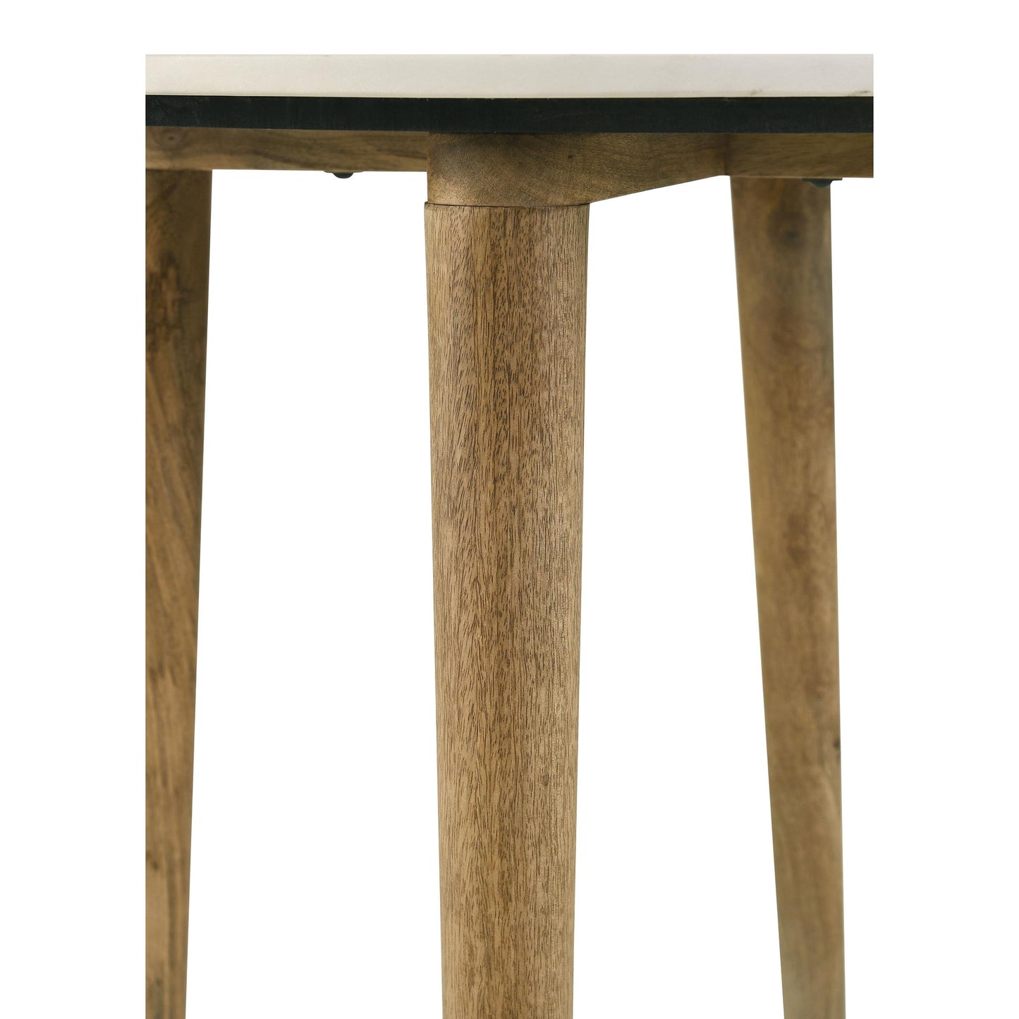 Coaster Furniture Aldis 703718 Round Marble Top Coffee Table - White and Natural IMAGE 6