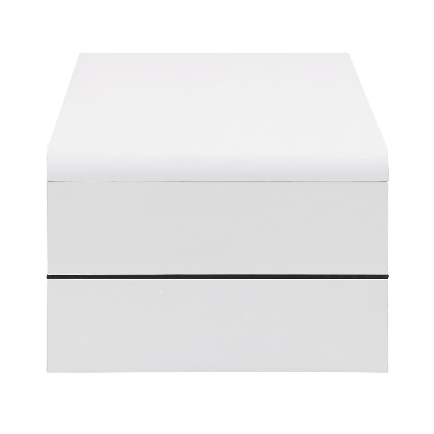 Coaster Furniture Airell 703798 Rectangular Coffee Table with Shelf - White High Gloss IMAGE 4