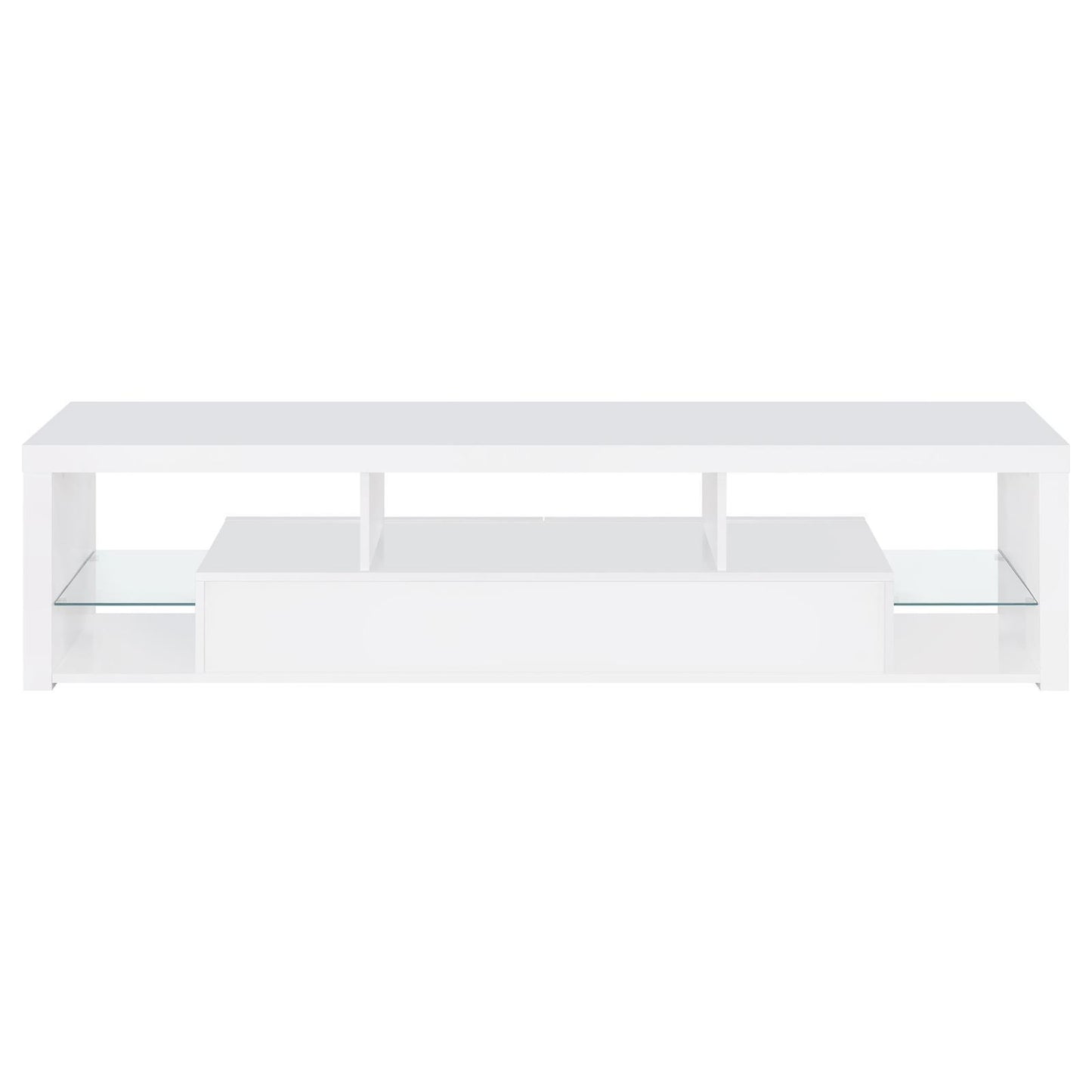 Coaster Furniture Jude 704251 2-Drawer Engineered Wood 71" TV Stand - High Gloss White IMAGE 8
