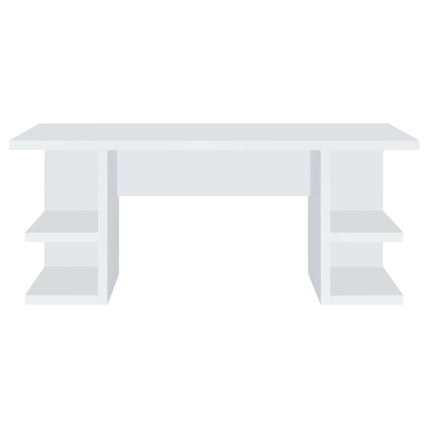 Coaster Furniture Alice 801455 71-inch 4-shelf Engineered Wood Writing Desk - White IMAGE 2