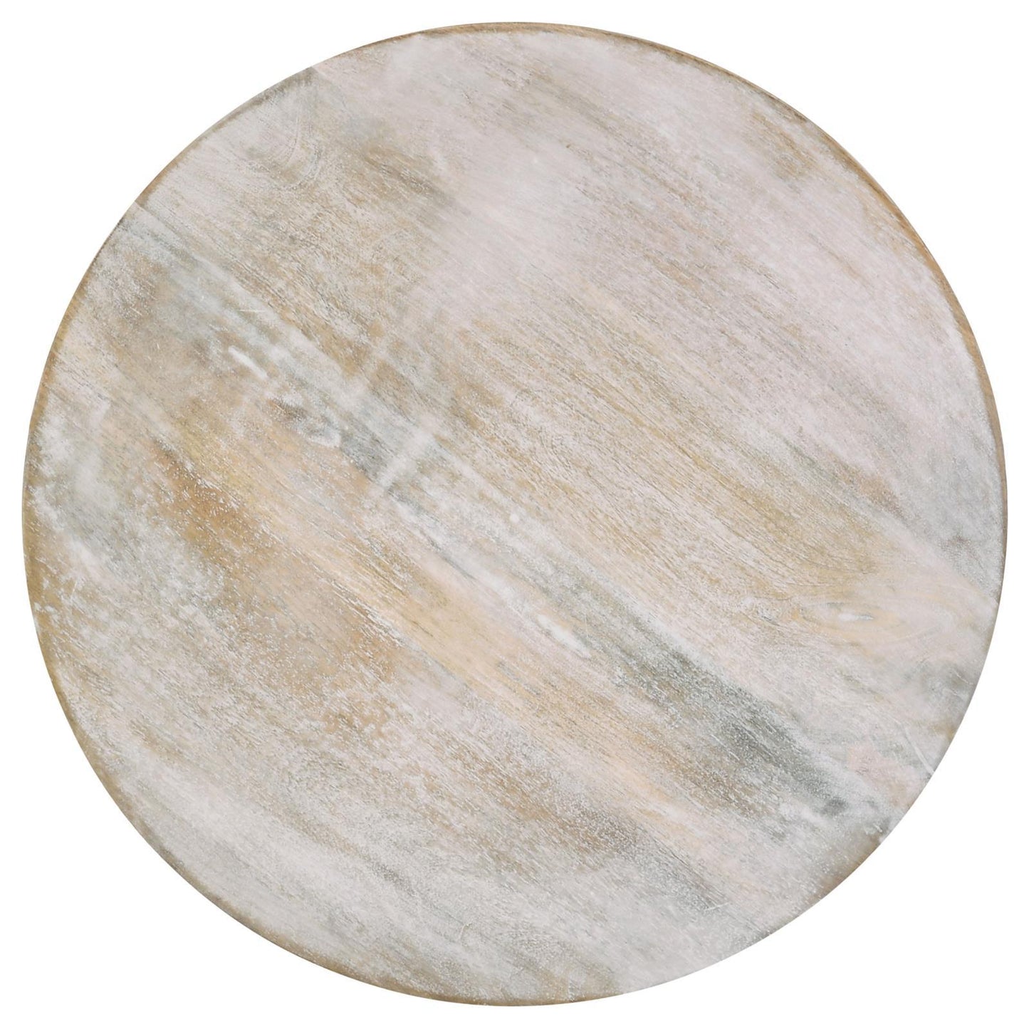 Coaster Furniture Dianella 915107 Round Pedestal Base Accent Side Table - White Washed IMAGE 3