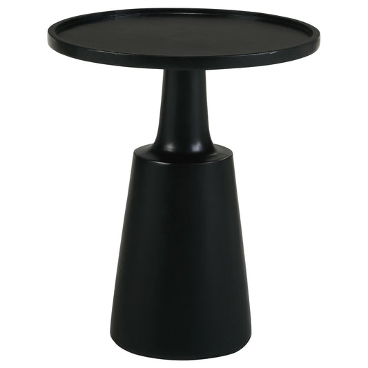 Coaster Furniture Ixia 915109 Round Solid Mango Wood Accent Side Table - Black Stain IMAGE 1