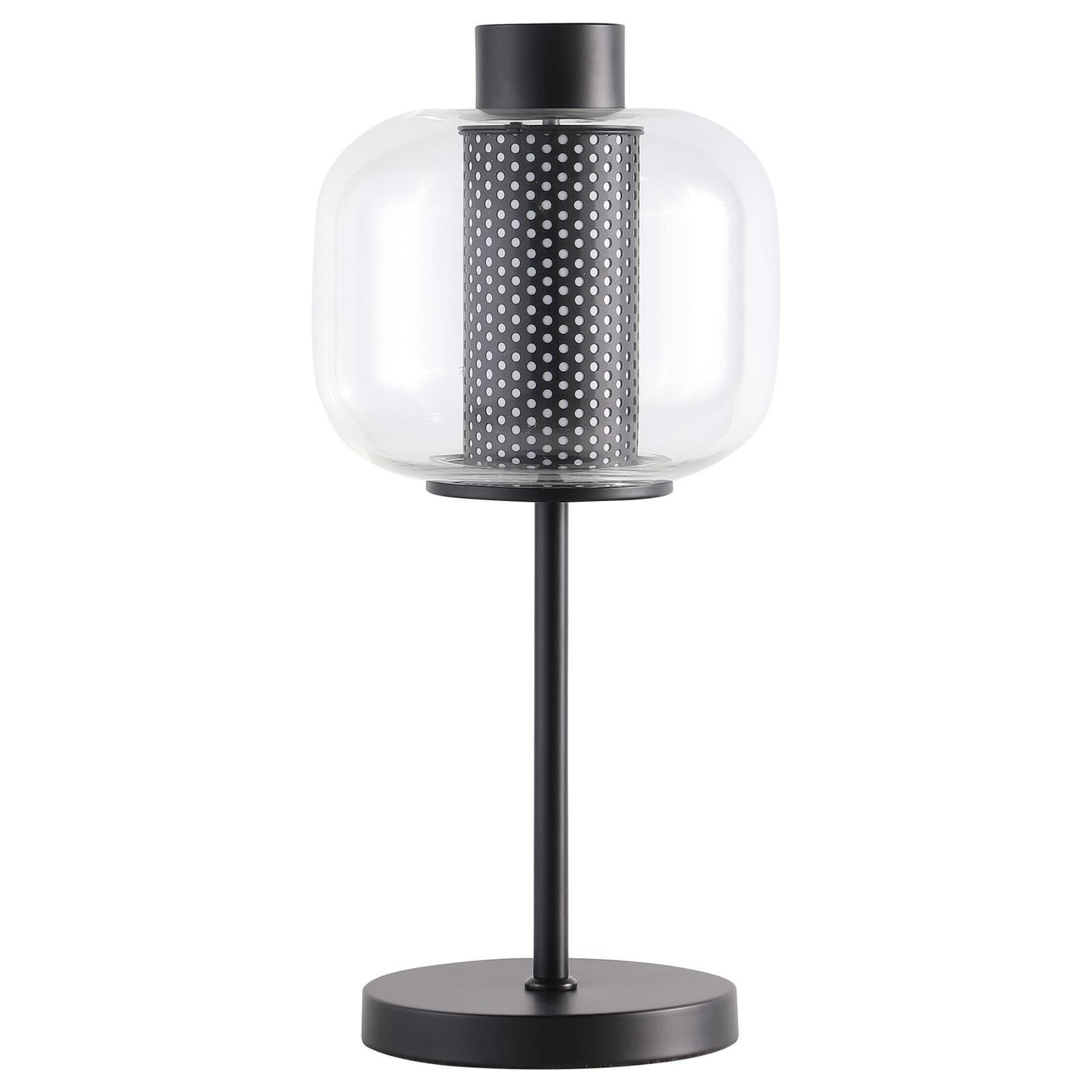 Coaster Furniture Ingrid 920211 22-inch Glass Shade Bedside Table Lamp - Black IMAGE 1