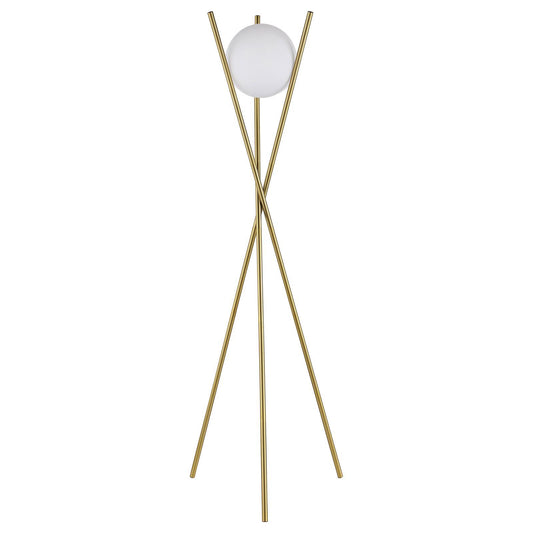 Coaster Furniture Yamileth 920218 65-inch Spherical Bulb Metal Tripod Floor Lamp - Gold IMAGE 1