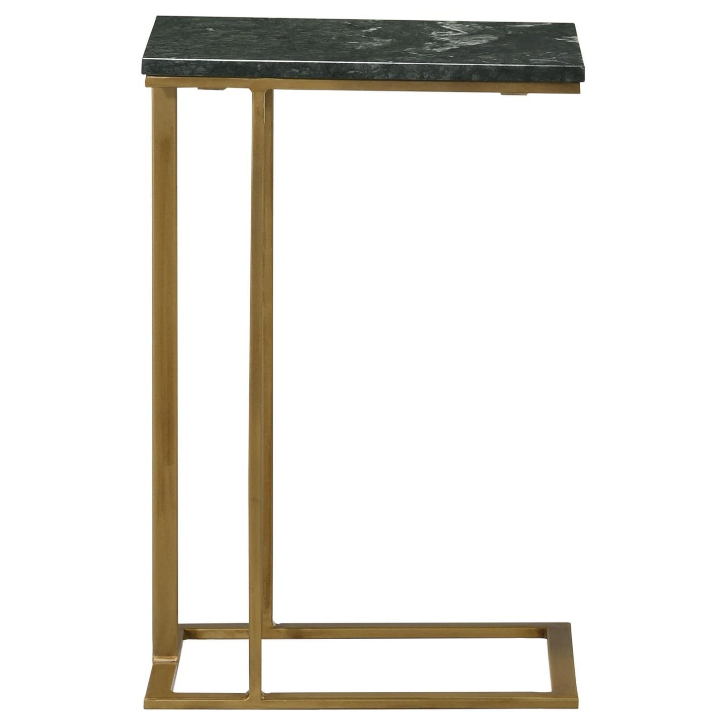 Coaster Furniture Vicente 936035 Marble Top C-Shaped Sofa Side Table - Green IMAGE 10
