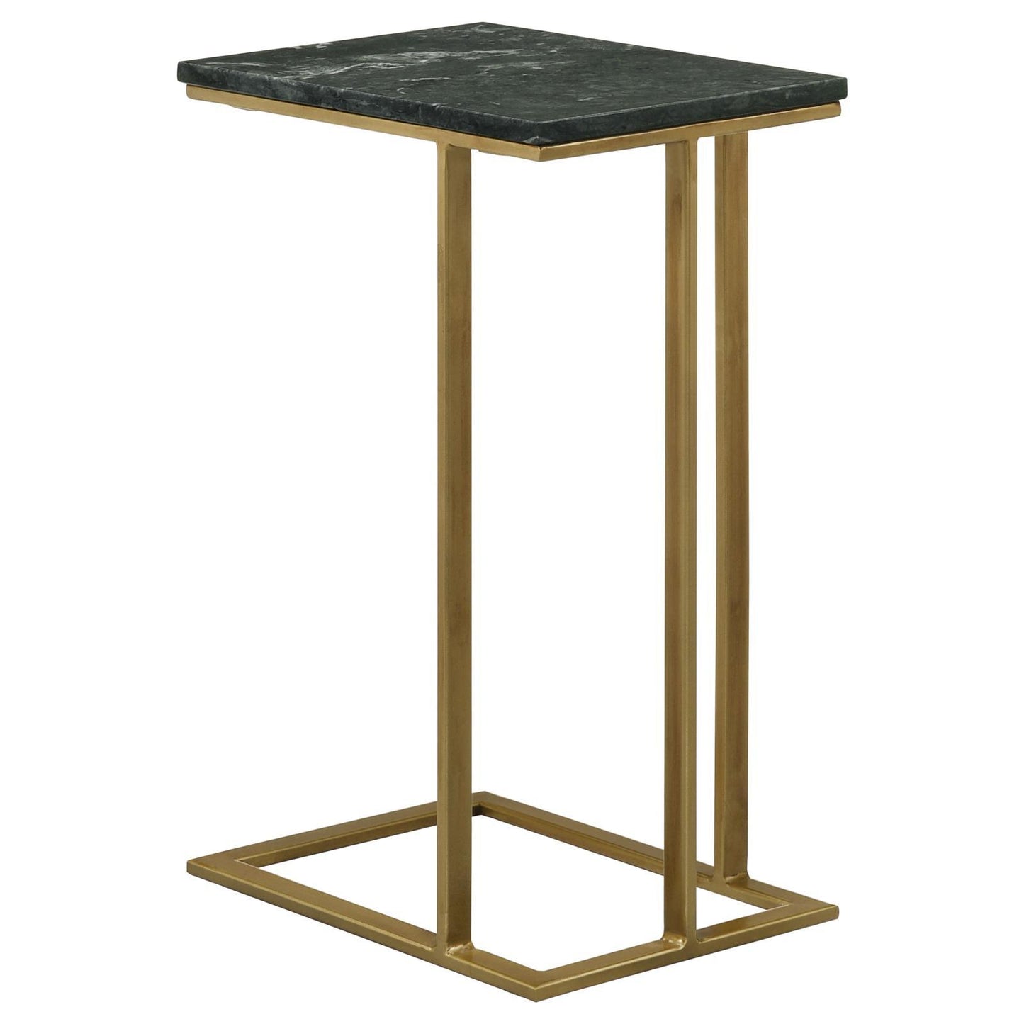 Coaster Furniture Vicente 936035 Marble Top C-Shaped Sofa Side Table - Green IMAGE 7
