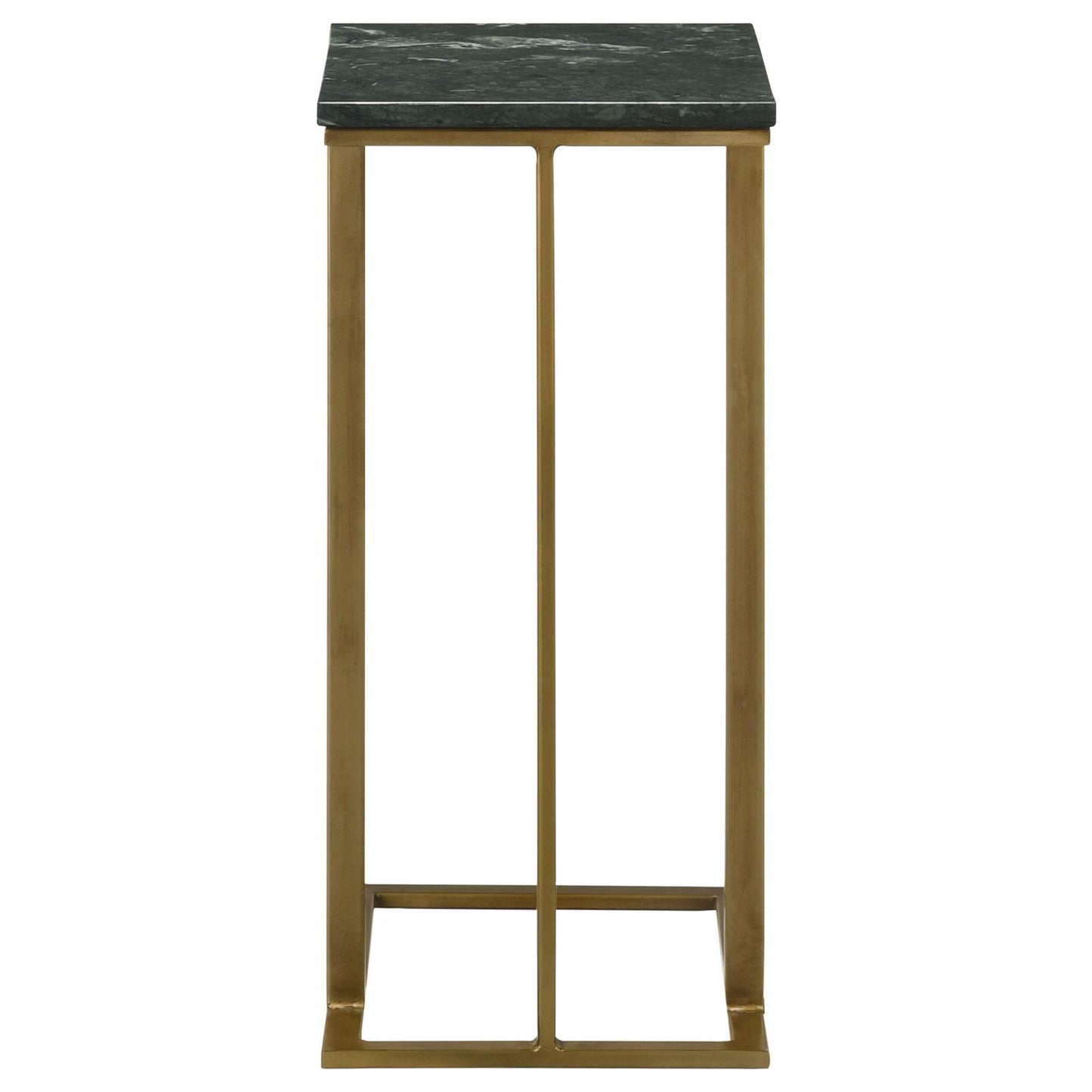 Coaster Furniture Vicente 936035 Marble Top C-Shaped Sofa Side Table - Green IMAGE 8