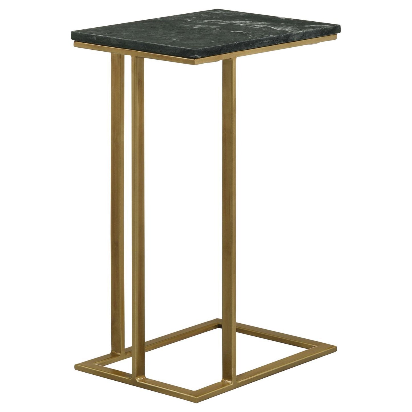 Coaster Furniture Vicente 936035 Marble Top C-Shaped Sofa Side Table - Green IMAGE 9
