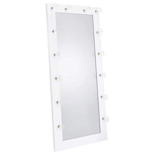 Coaster Furniture Zayan 969558 32 x 71 Inch Floor Mirror LED Lighting - White Gloss IMAGE 1