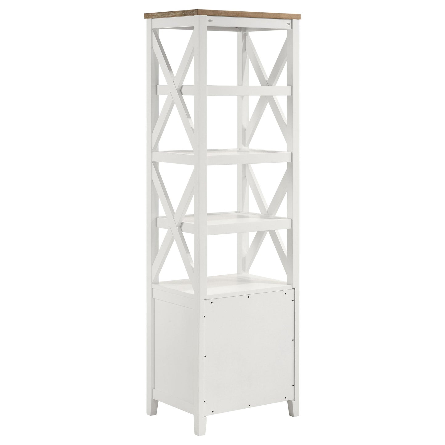 Coaster Furniture Angela 708253-SET 3-piece Entertainment Center with 67" TV Stand - Brown/White IMAGE 7