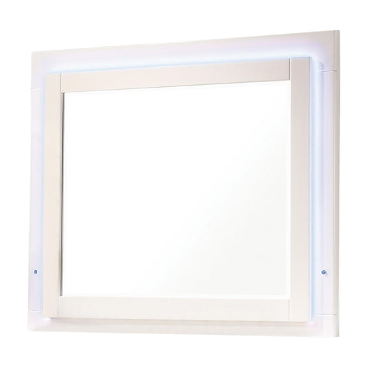 Coaster Furniture Felicity 203504LED Wood LED Dresser Mirror - White High Gloss IMAGE 1