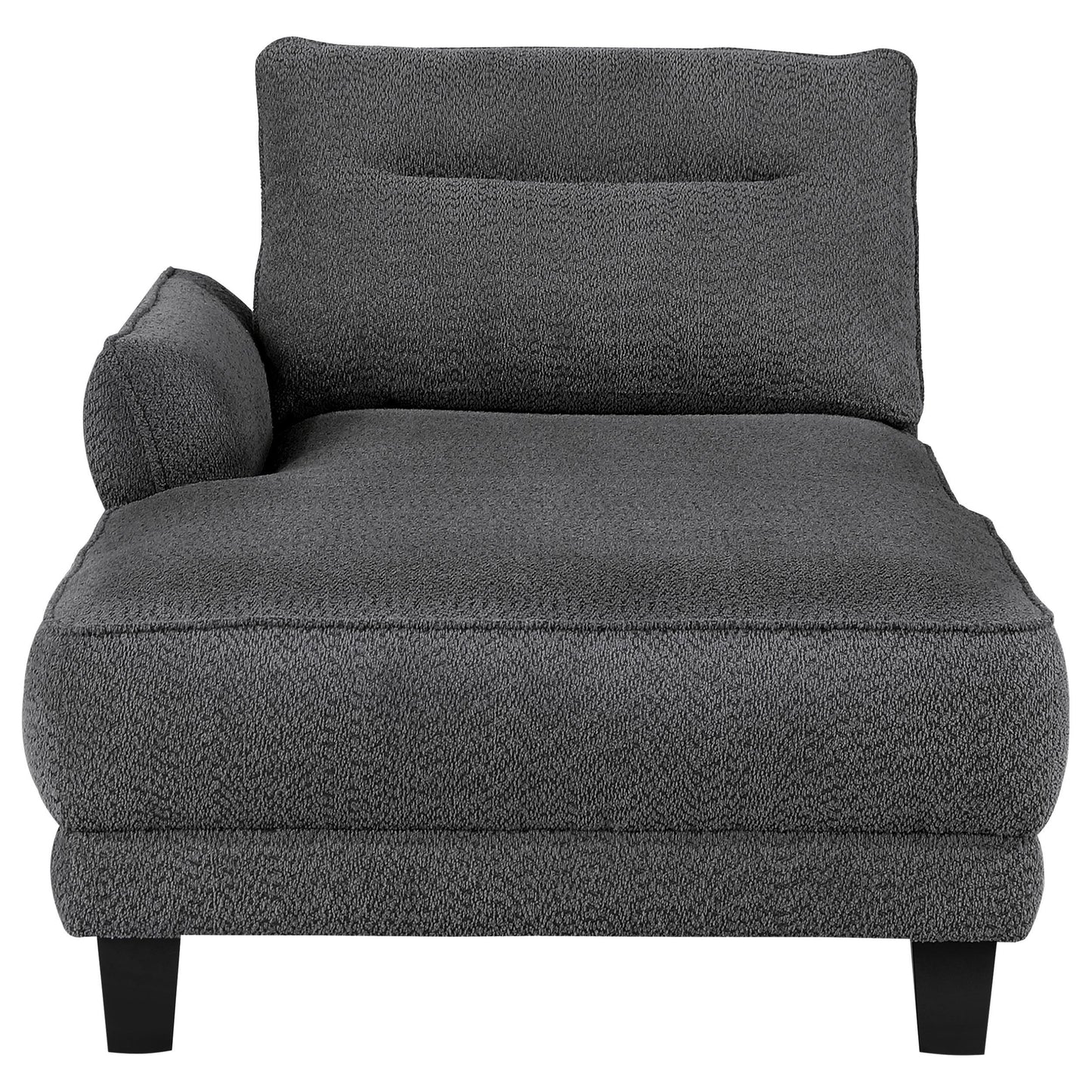 Coaster Furniture Caspian 509540 Upholstered Curved Arm Chaise Sectional Sofa - Grey IMAGE 5