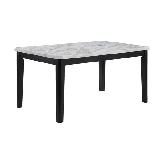 Crown Mark Pascal 2224T-3864 Dining Table - White/Black IMAGE 1