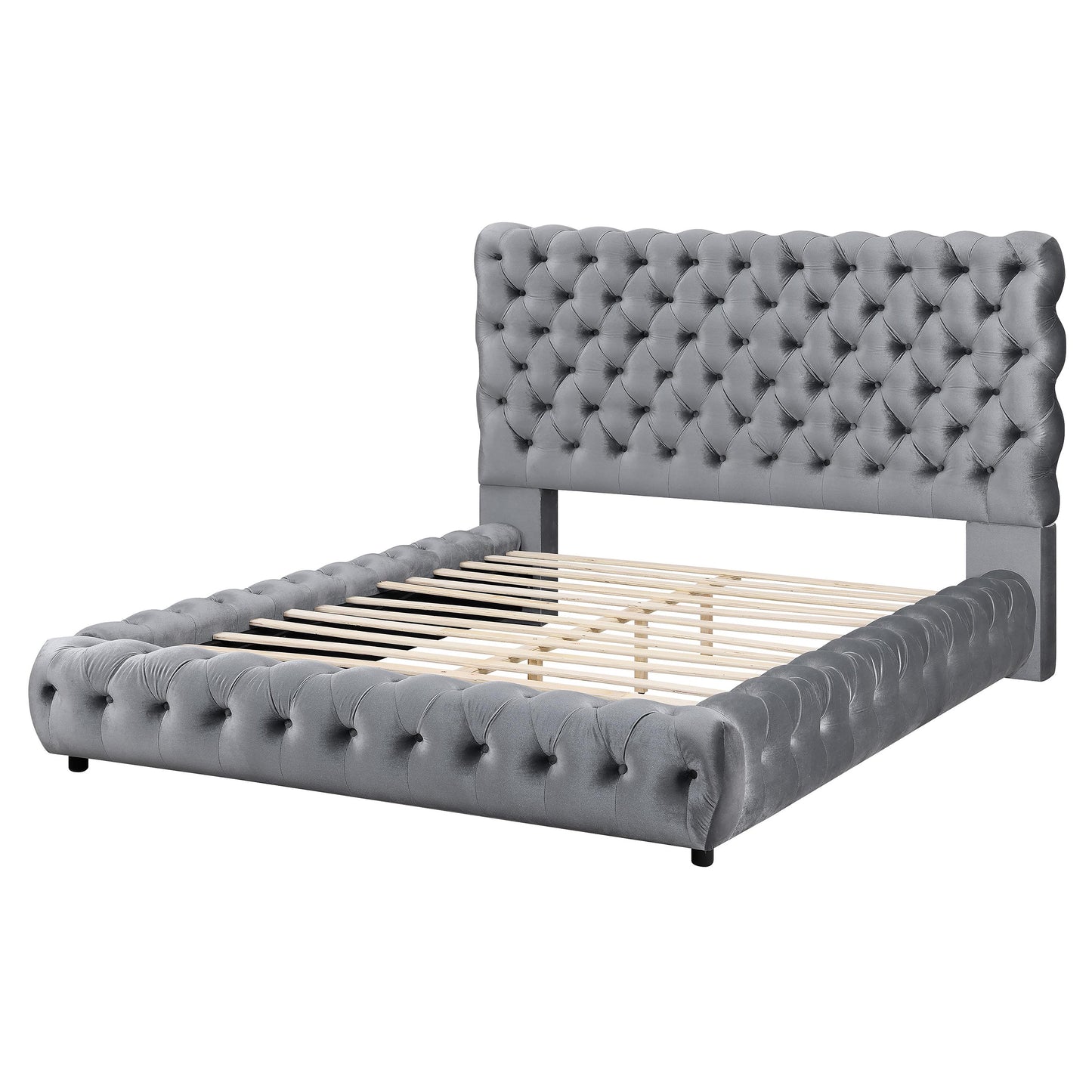 Crown Mark Flory 5112GY-K King Bed - Grey IMAGE 3