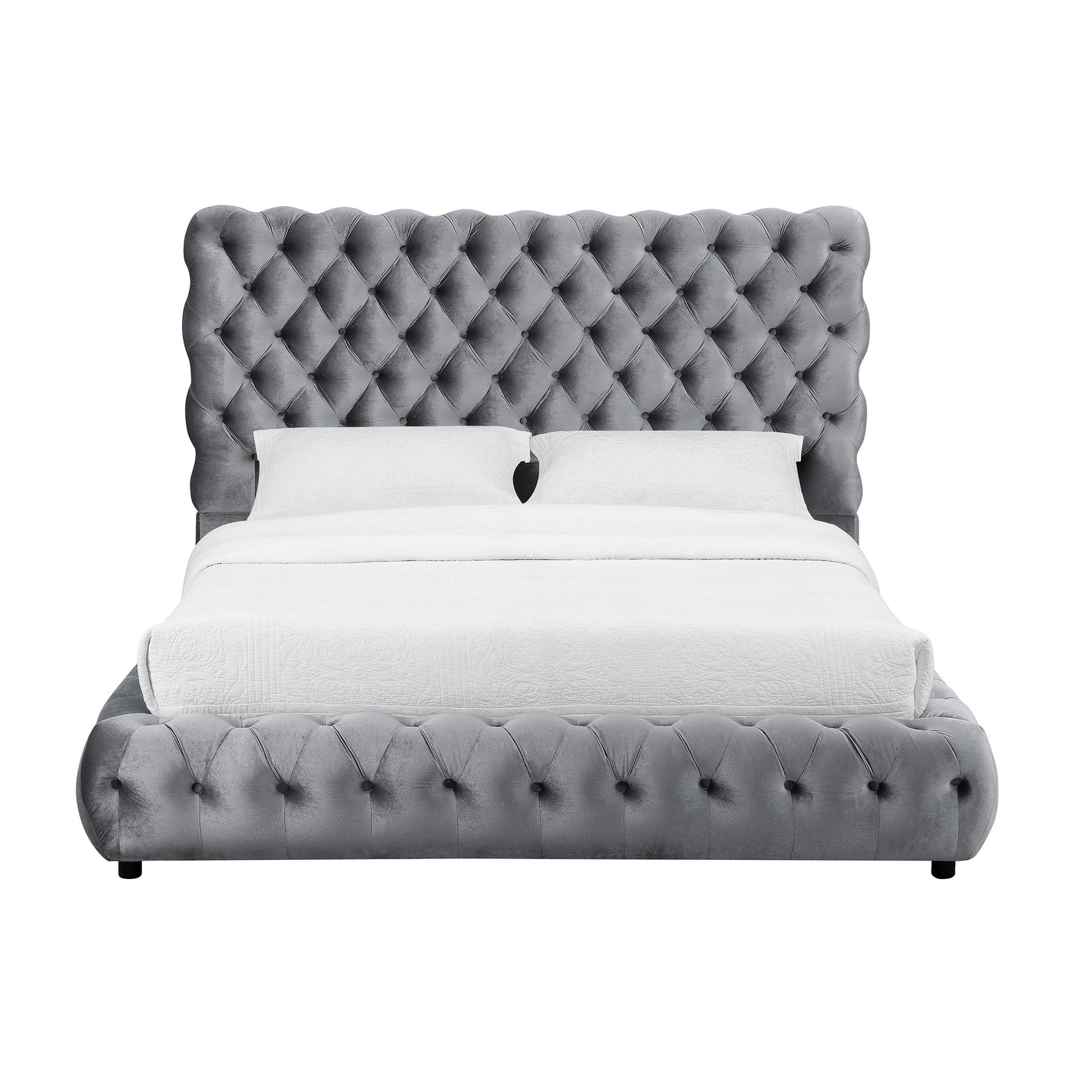 Crown Mark Flory 5112GY-Q Queen Bed - Grey IMAGE 1